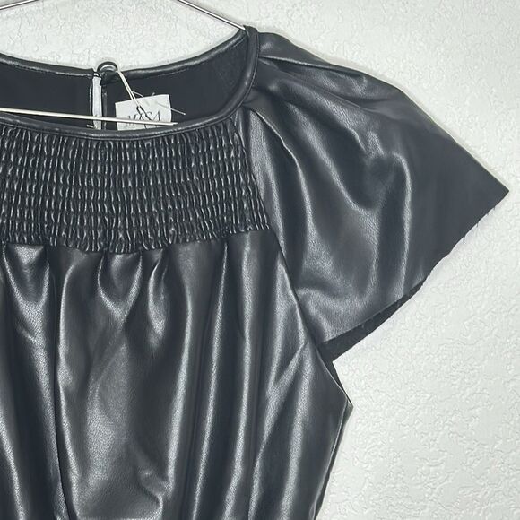 NWT Misa Vegan Leather Severine Dress In Black XS Revolve - Picture 4 of 16